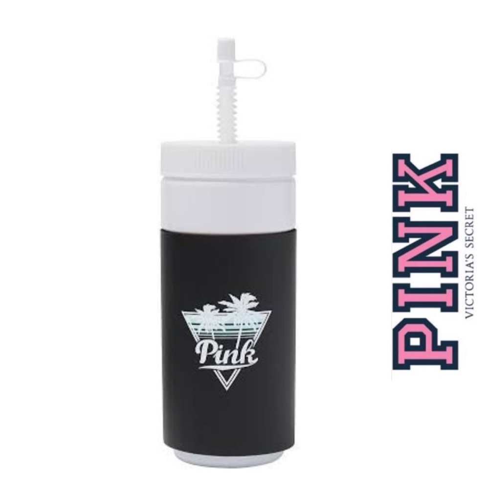 New Victoria's Secret PINK Black and White Water Bottle